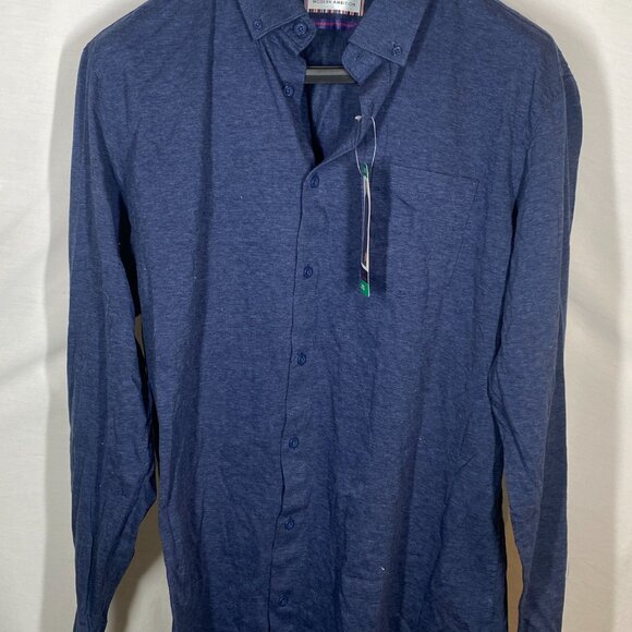 NWT Size XL Men's Blue Modern Ambition Long Sleeve Shirt - Picture 2 of 6